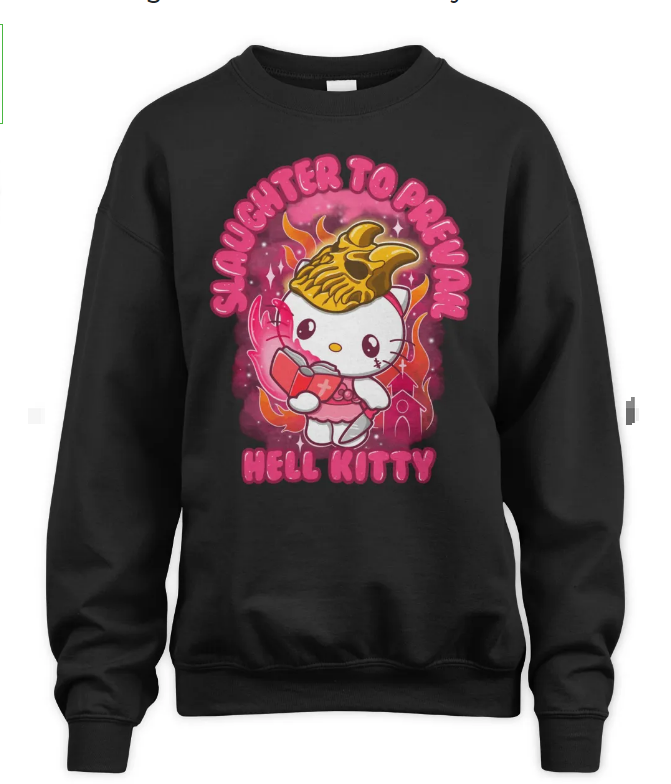 Slaughter To Prevail Sweatshirt Classic Celebrity Sweatshirt Hell Kitty Sweatshirt