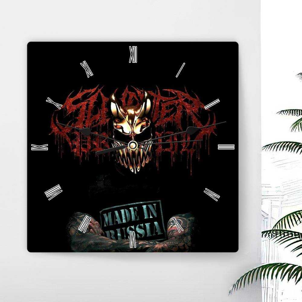 Slaughter To Prevail Square Wall Clock Home Decor Wall Clock Gifts for Slaughter To Prevail Fans Kostolom Wall Clock