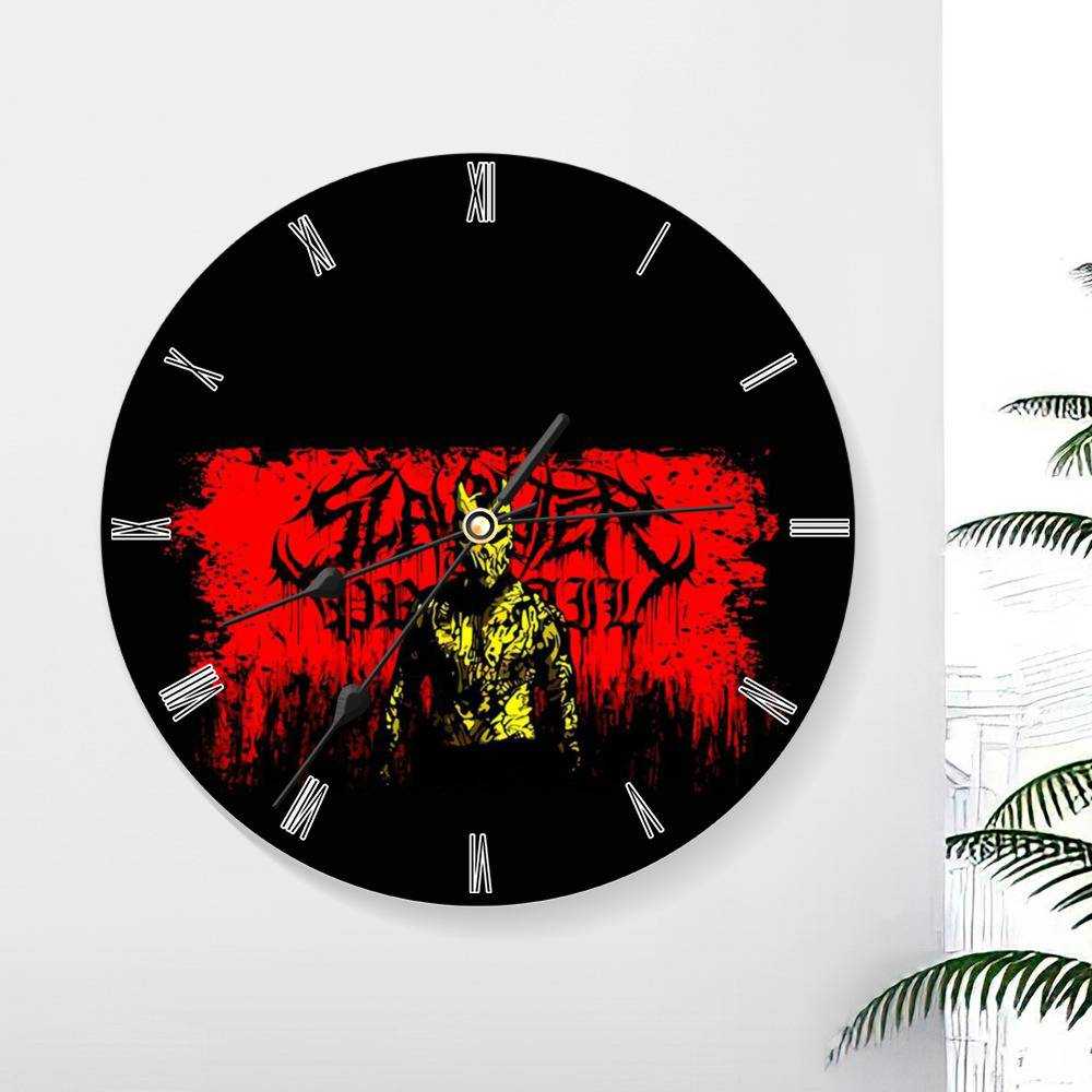 Slaughter To Prevail Round Wall Clock Home Decor Wall Clock Gifts for Slaughter To Prevail Fans Slaughter to Prevail Classic Wall Clock
