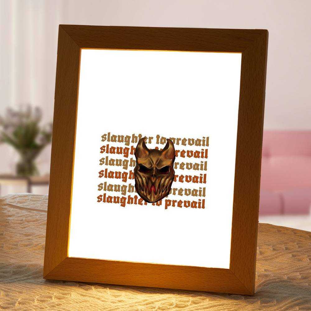Slaughter To Prevail Lamp Classic Celebrity Night Light Alex Terrible by Slaughter To Prevail Lamp with Wooden Frame