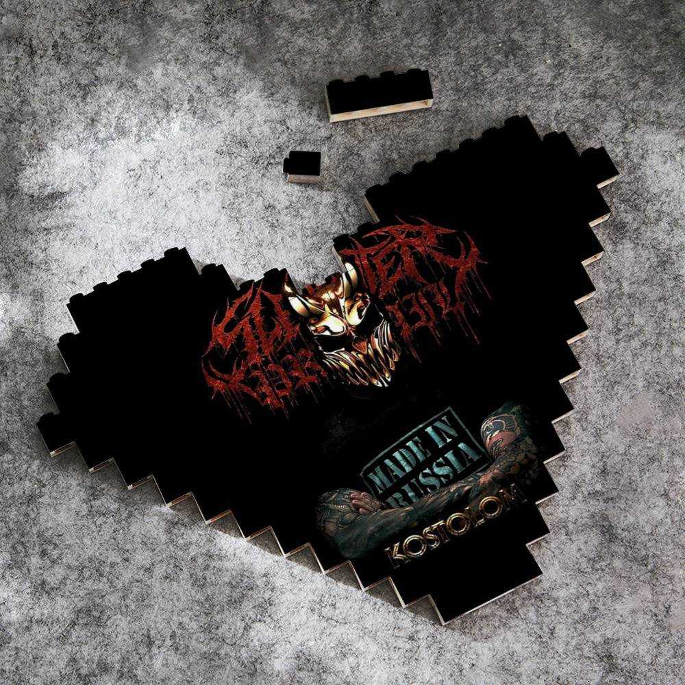 Slaughter To Prevail Merch Heart Shape Building Blocks Gift for Fans Kostolom Building Blocks