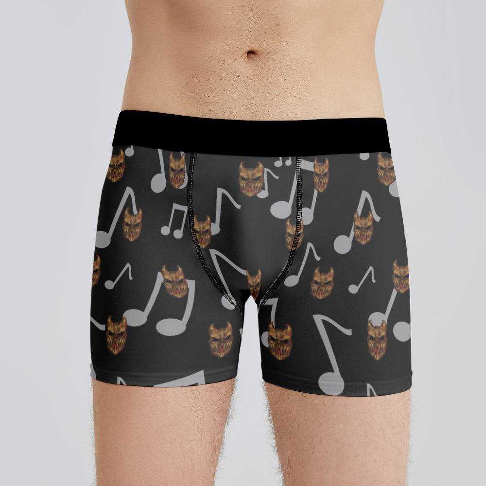 Slaughter To Prevail Boxers Custom Photo Boxers Men's Underwear Music Note Boxers Black