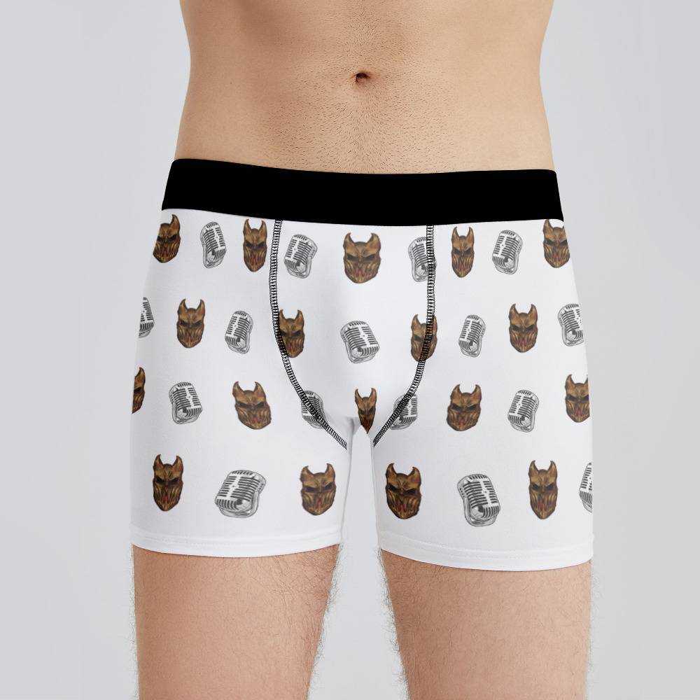 Slaughter To Prevail Boxers Custom Photo Boxers Men's Underwear Microphone Boxers White