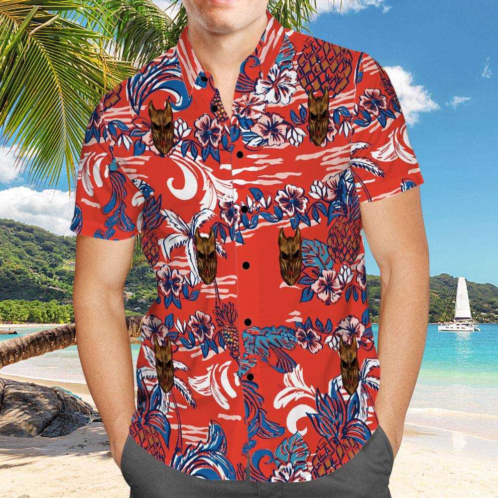 Slaughter To Prevail Hawaiian Shirt Custom Photo Hawaiian Shirt Vintage Floral Pattern Hawaiian Shirt