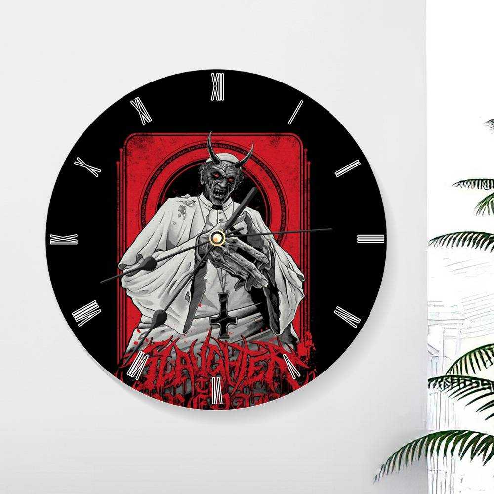 Slaughter To Prevail Round Wall Clock Home Decor Wall Clock Gifts for Slaughter To Prevail Fans Slaughter Classic Wall Clock