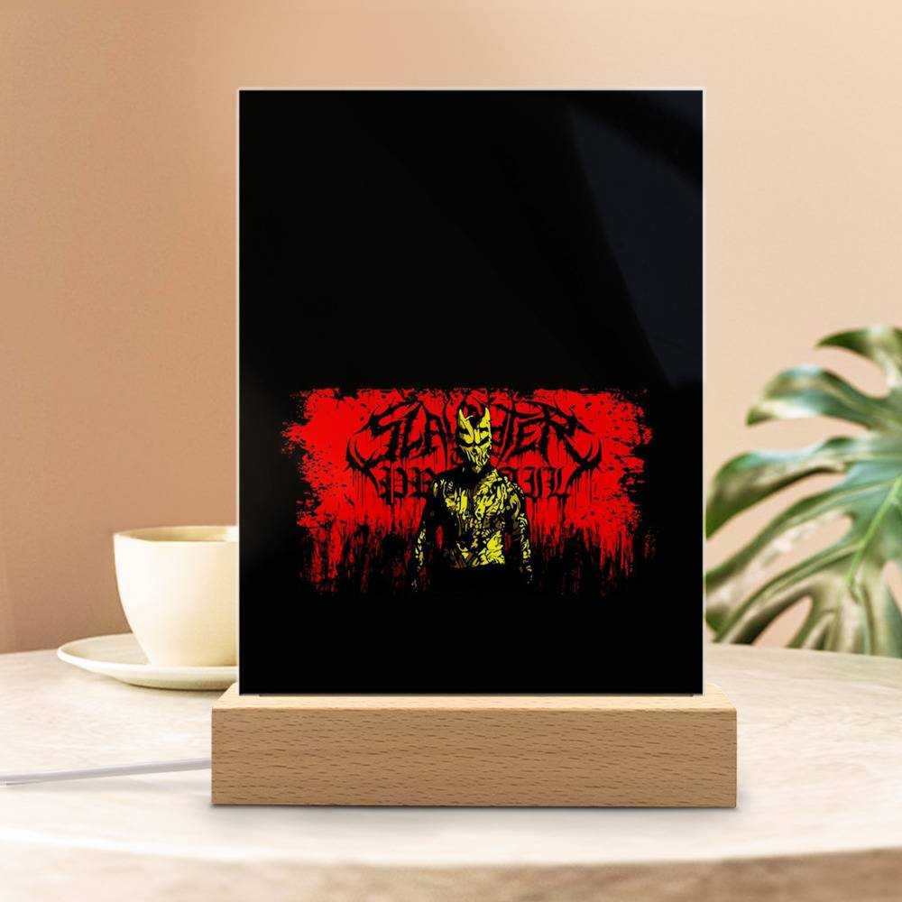 Slaughter To Prevail Lamp Classic Celebrity Night Light Slaughter to Prevail Classic by Slaughter To Prevail Lamp with Wooden Base