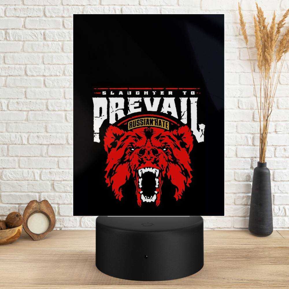 Slaughter To Prevail Lamp Classic Celebrity Night Light Russian Hate by Slaughter To Prevail Lamp with Plastic Base
