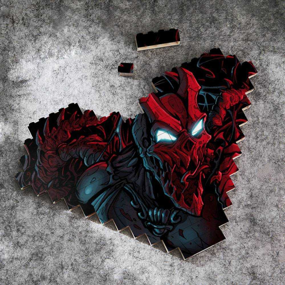 Slaughter To Prevail Merch Heart Shape Building Blocks Gift for Fans Kid of Darkness Building Blocks