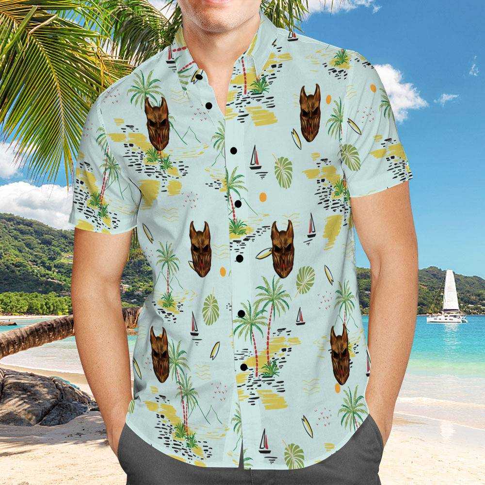 Slaughter To Prevail Hawaiian Shirt Custom Photo Hawaiian Shirt Chinoiserie Beach Print Hawaiian Shirt