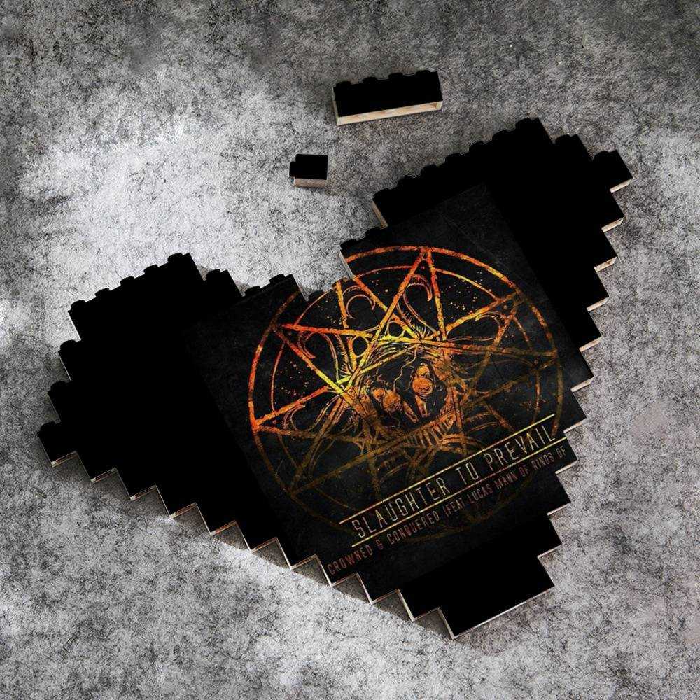 Slaughter To Prevail Merch Heart Shape Building Blocks Gift for Fans Misery Sermon Building Blocks