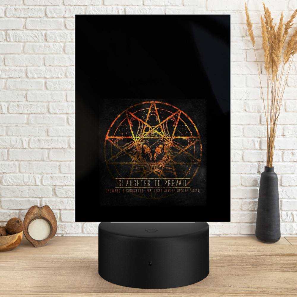Slaughter To Prevail Lamp Classic Celebrity Night Light Misery Sermon by Slaughter To Prevail Lamp with Plastic Base