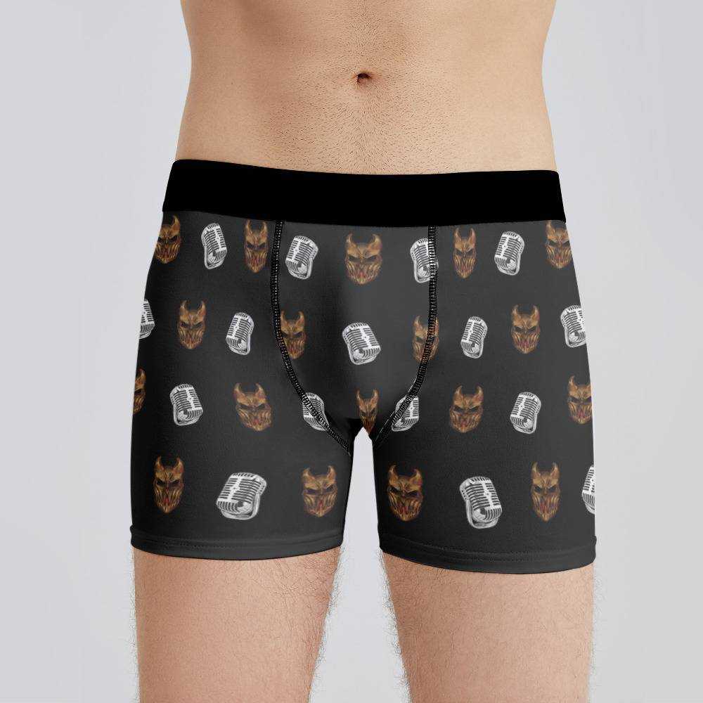 Slaughter To Prevail Boxers Custom Photo Boxers Men's Underwear Microphone Boxers Black