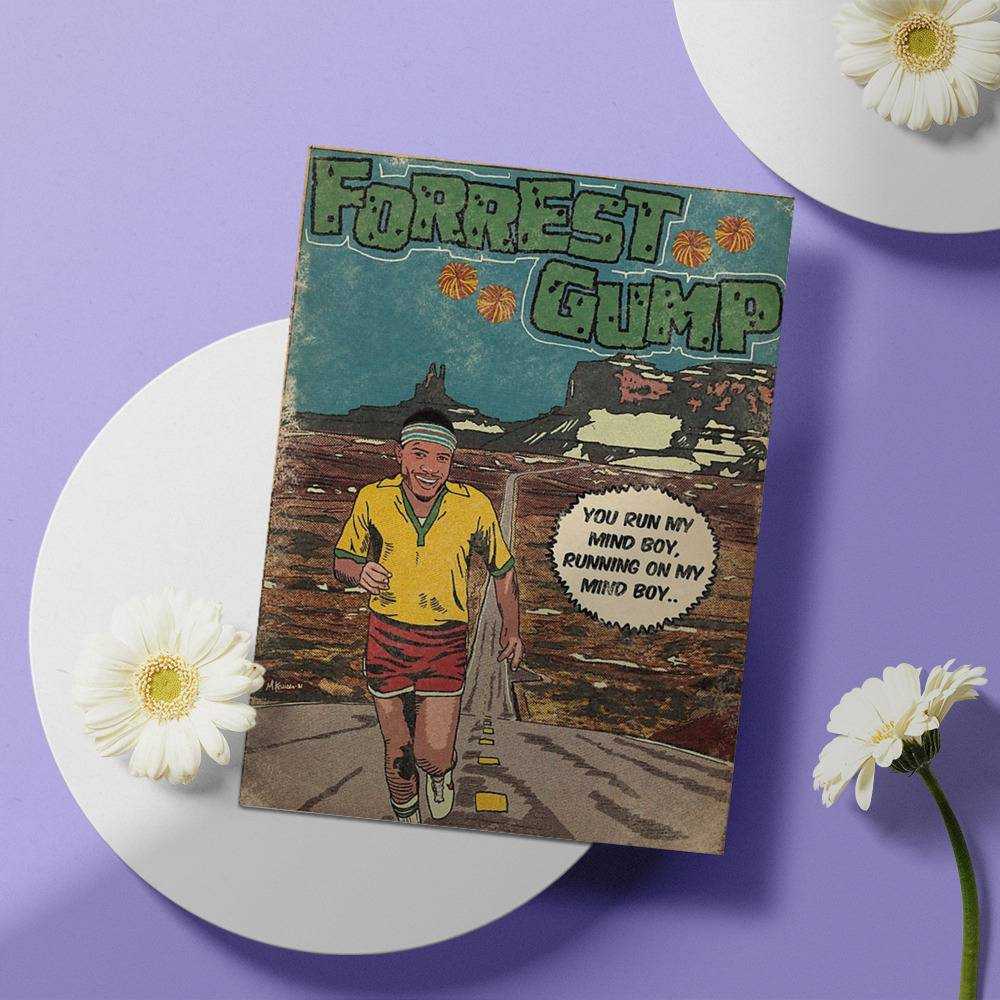 Frank Ocean Greeting Card Classic Celebrity Greeting Card Comic Book Parody by Frank Ocean Greeting Card