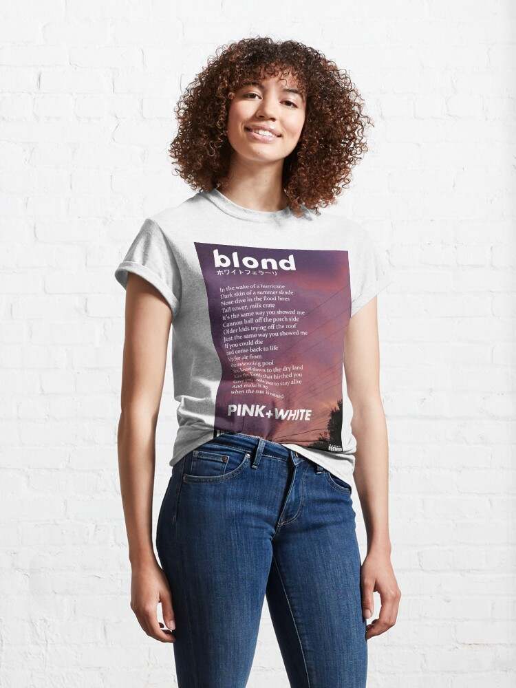 Frank Ocean Blonde Pink and White T-shirt Frank Ocean T-shirt Designer T-shirt#5