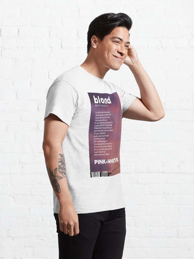 Frank Ocean Blonde Pink and White T-shirt Frank Ocean T-shirt Designer T-shirt#6
