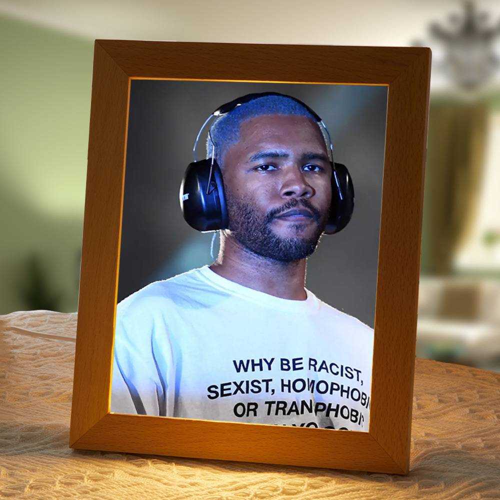 Frank Ocean Lamp Classic Celebrity Night Light New Song In My Room by Frank Ocean Lamp with Wooden Frame