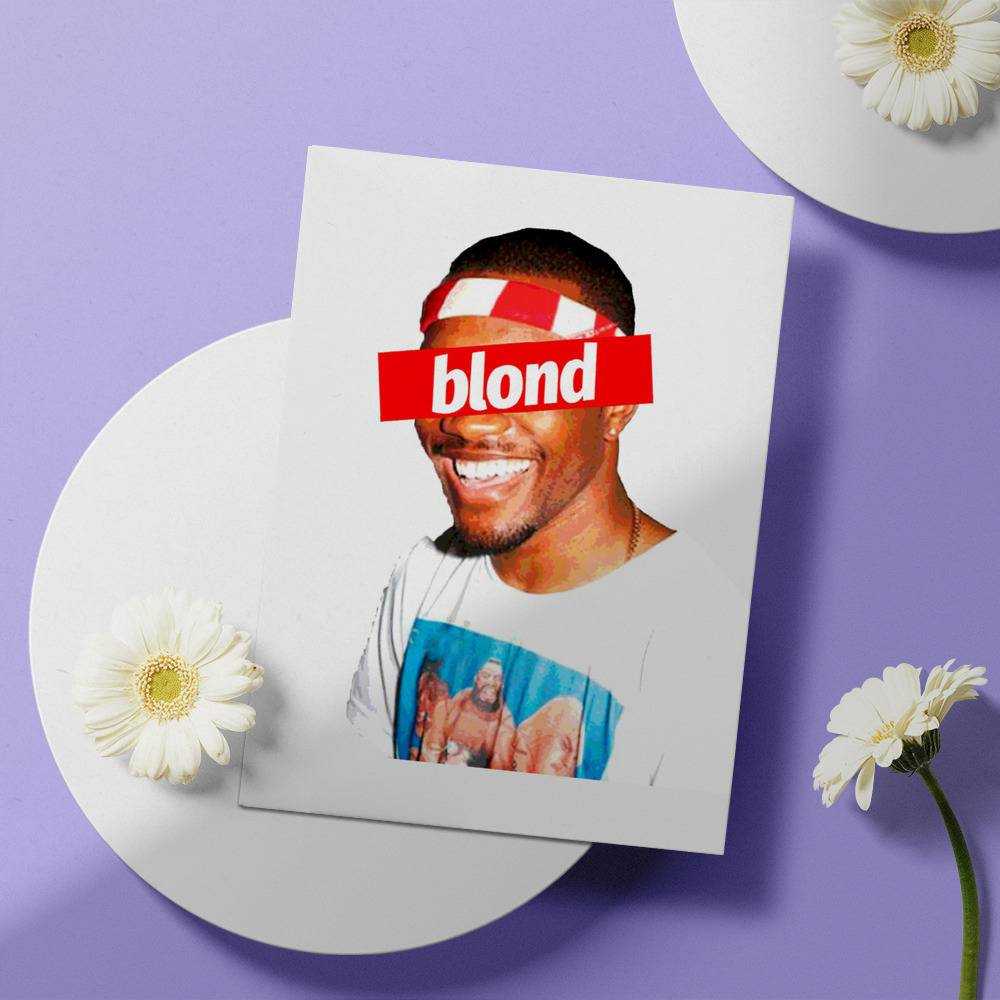 Frank Ocean Greeting Card Classic Celebrity Greeting Card Blond Blonde Endless Hip Hop Rap by Frank Ocean Greeting Card Blonded / Blonde / Blond