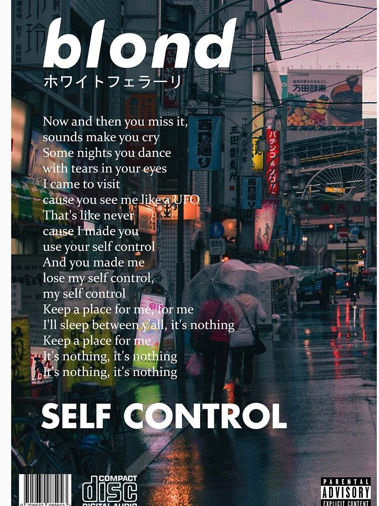 Frank Ocean Blonde Self Control Pullover Hoodie Frank Ocean Hoodie A Unique Gift Idea#4