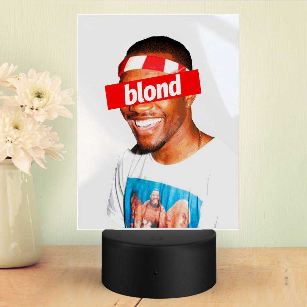 Frank Ocean Lamp Classic Celebrity Night Light Blond Blonde Endless Hip Hop Rap by Frank Ocean Lamp with Plastic Base Blonded / Blonde / Blond