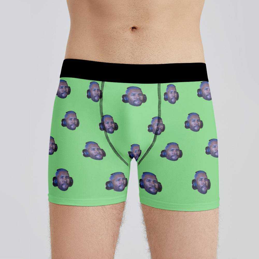 Frank Ocean Boxers Custom Photo Boxers Men's Underwear Plain Green Boxers