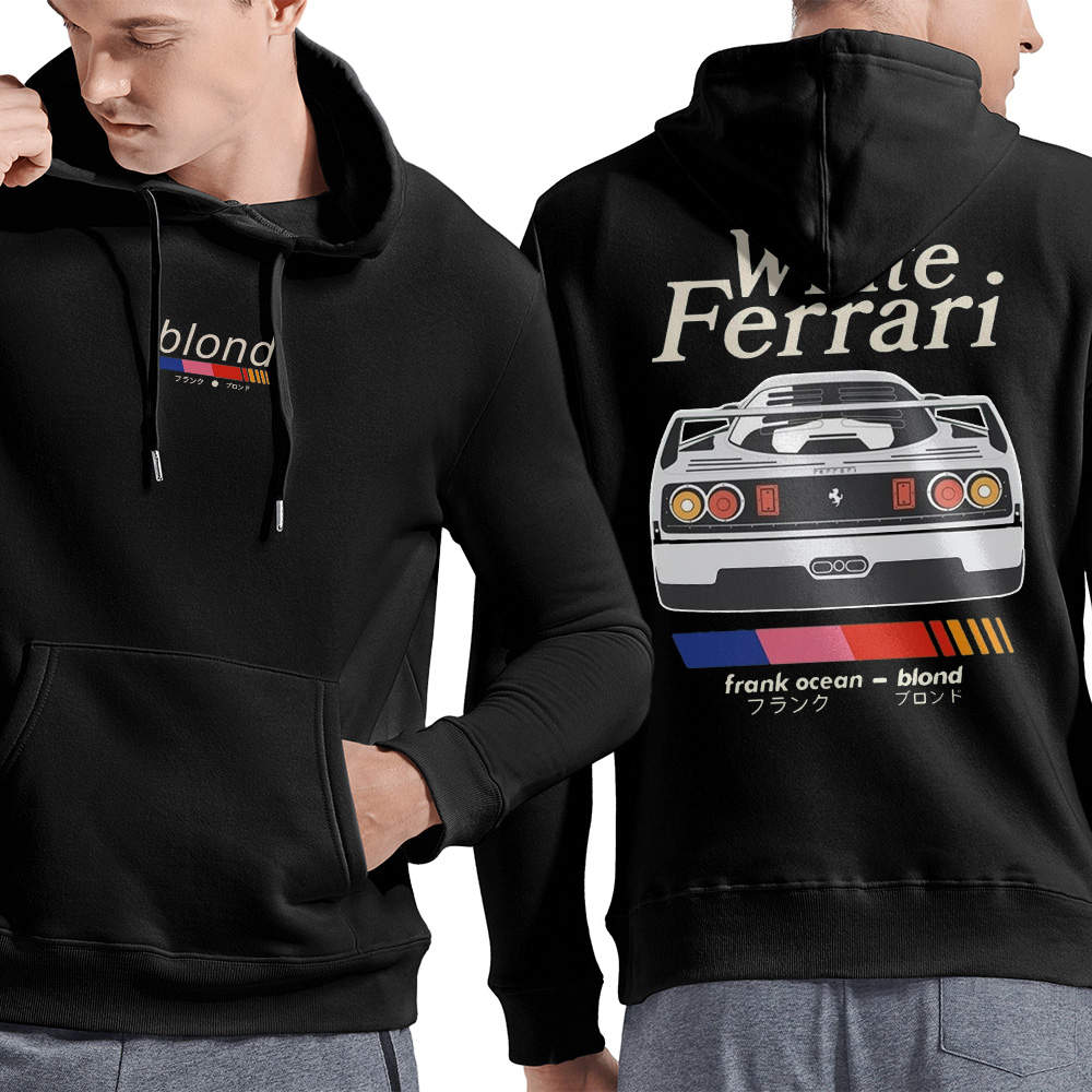Frank Ocean Hoodie, Frank Ocean Blond White Ferrari Hoodie Highest Quality Hoodie