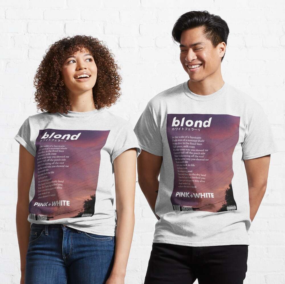 Frank Ocean Blonde Pink and White T-shirt Frank Ocean T-shirt Designer T-shirt T-shirts