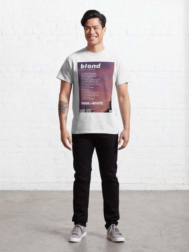 Frank Ocean Blonde Pink and White T-shirt Frank Ocean T-shirt Designer T-shirt#4