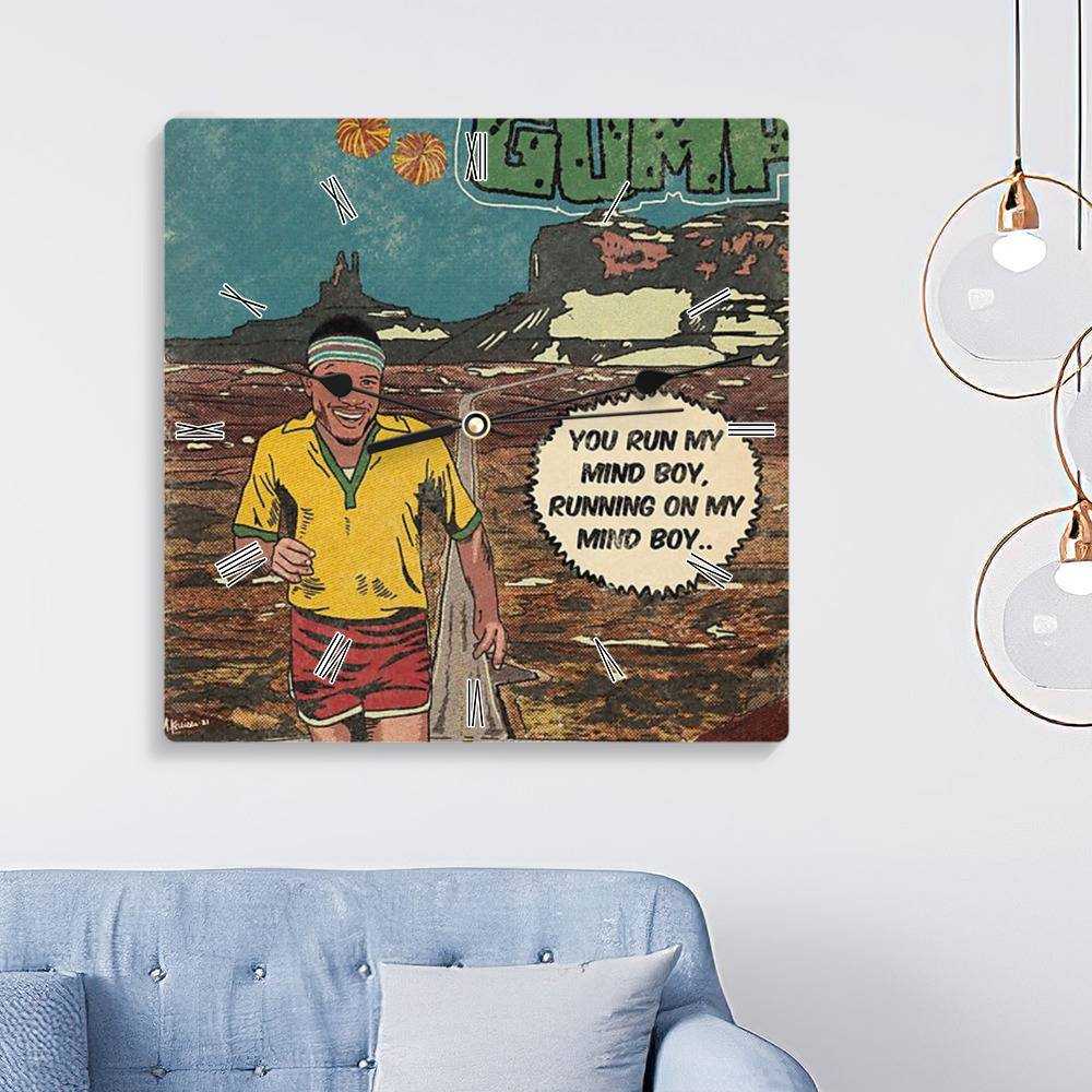 Frank Ocean Square Wall Clock Home Decor Wall Clock Gifts for Frank Ocean Fans Comic Book Parody Wall Clock