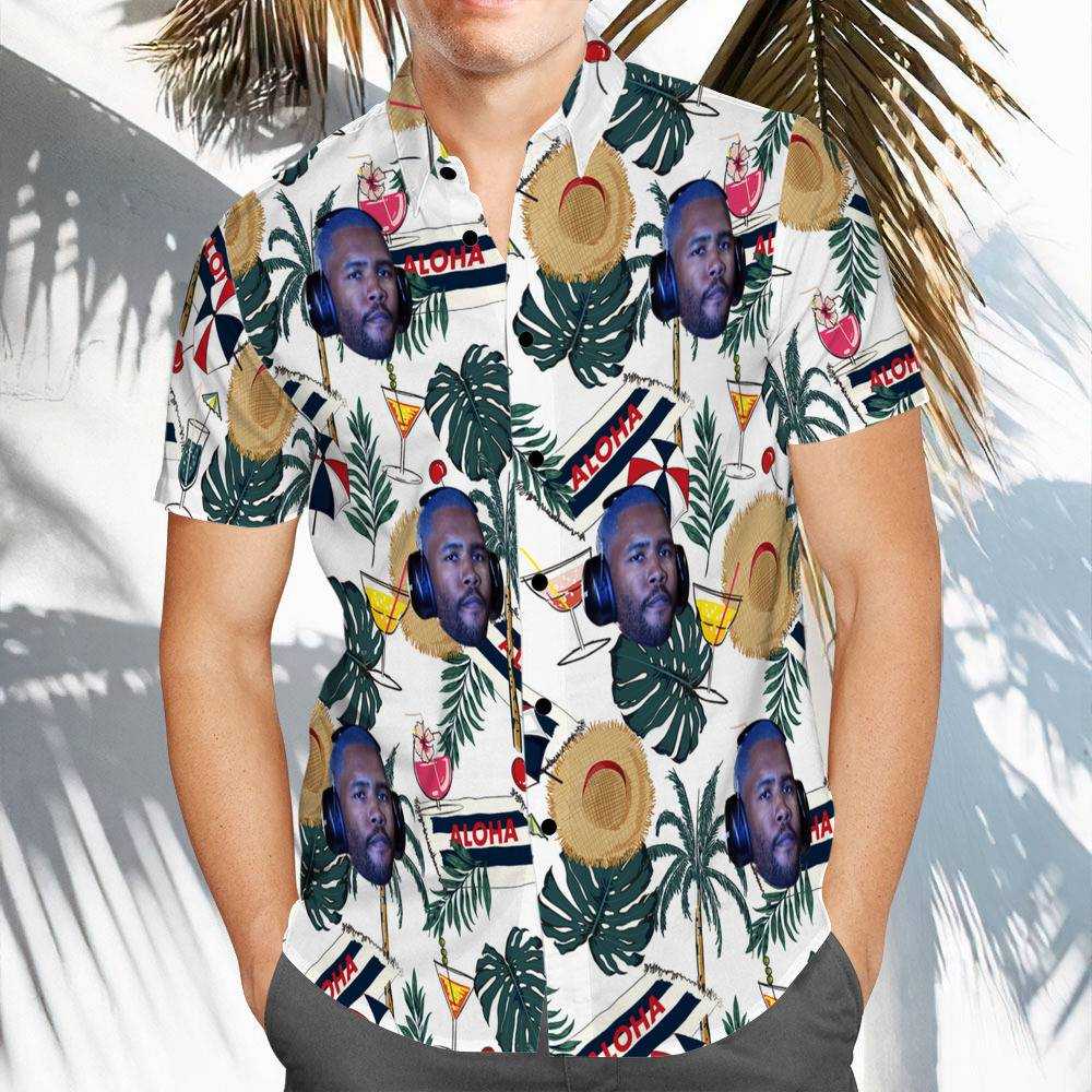 Frank Ocean Hawaiian Shirt Custom Photo Hawaiian Shirt Funny Sun Hats Hawaiian Shirt