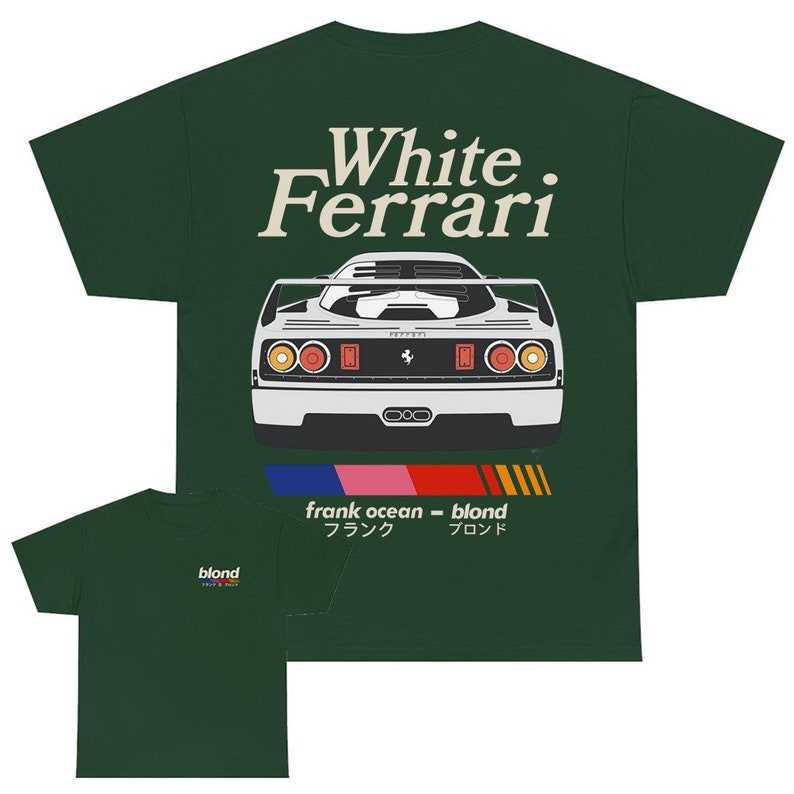 Breathable Soft Frank Ocean Blond White Ferrari Shirt For Men And Women