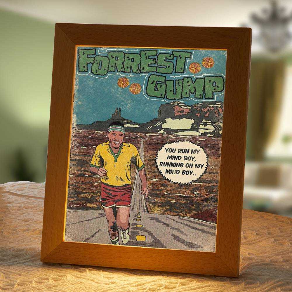 Frank Ocean Lamp Classic Celebrity Night Light Comic Book Parody by Frank Ocean Lamp with Wooden Frame