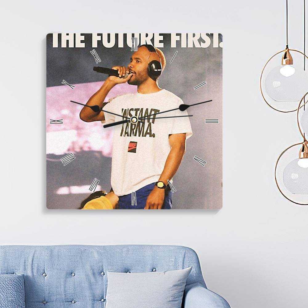 Frank Ocean Square Wall Clock Home Decor Wall Clock Gifts for Frank Ocean Fans We Gon See The Future First Wall Clock