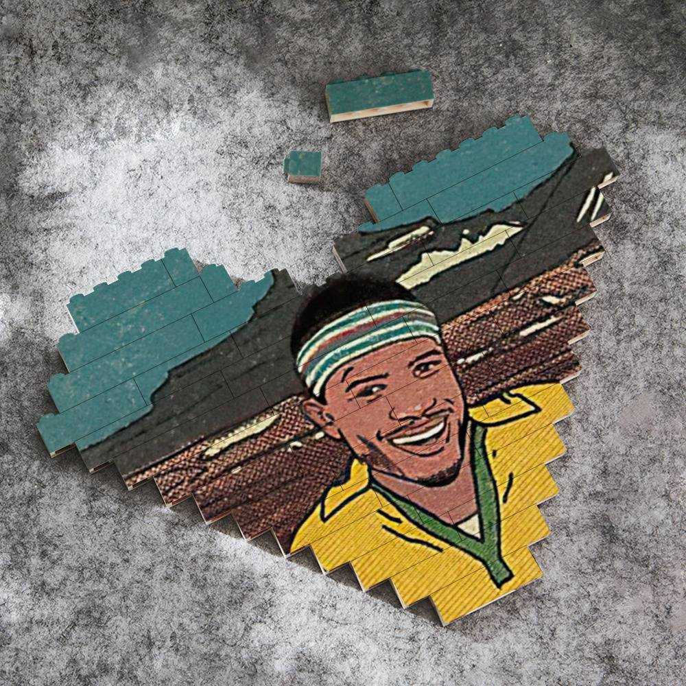 Frank Ocean Merch Heart Shape Building Blocks Gift for Fans Comic Book Parody Building Blocks
