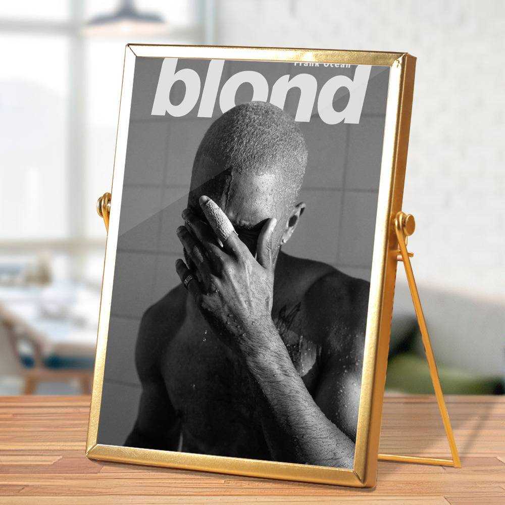Frank Ocean Plaque Classic Celebrity Plaque Blonde by Frank Ocean Plaque with Golden Frame Blonded / Blonde / Blond