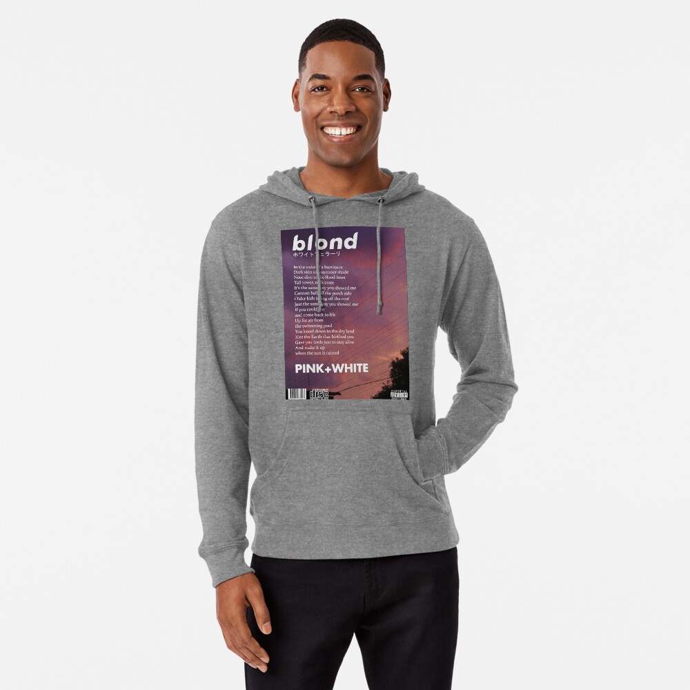 Frank Ocean Blonde Pink and White Classic Hoodie Frank Ocean Hoodie Gift for Fans Hoodies Blond hoodie