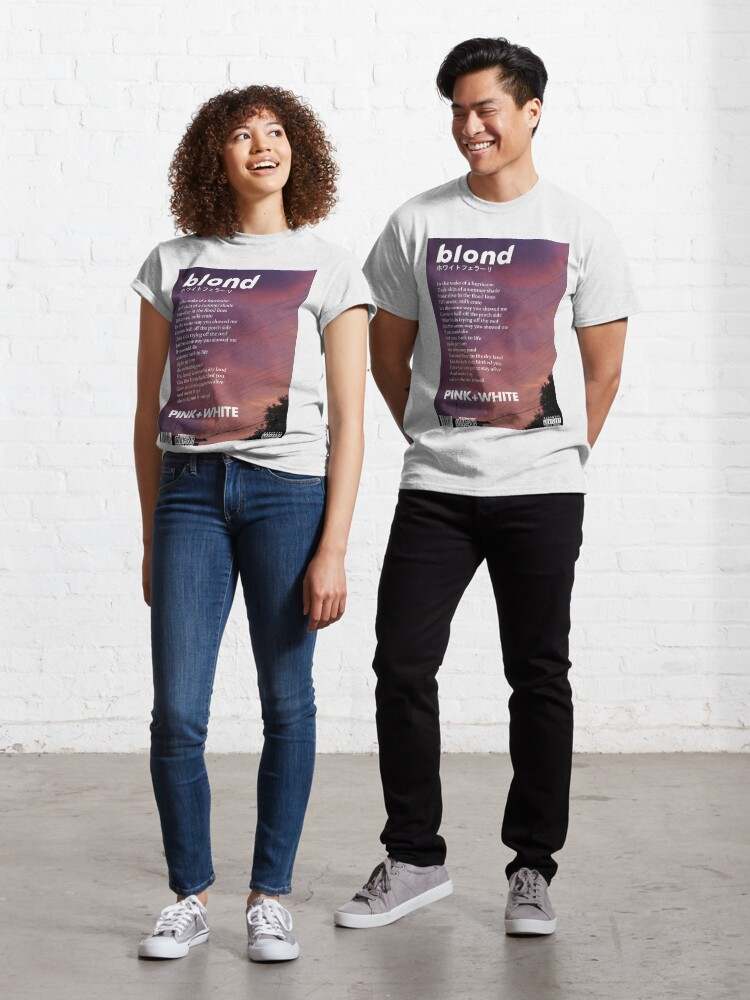 Frank Ocean Blonde Pink and White T-shirt Frank Ocean T-shirt Designer T-shirt#2