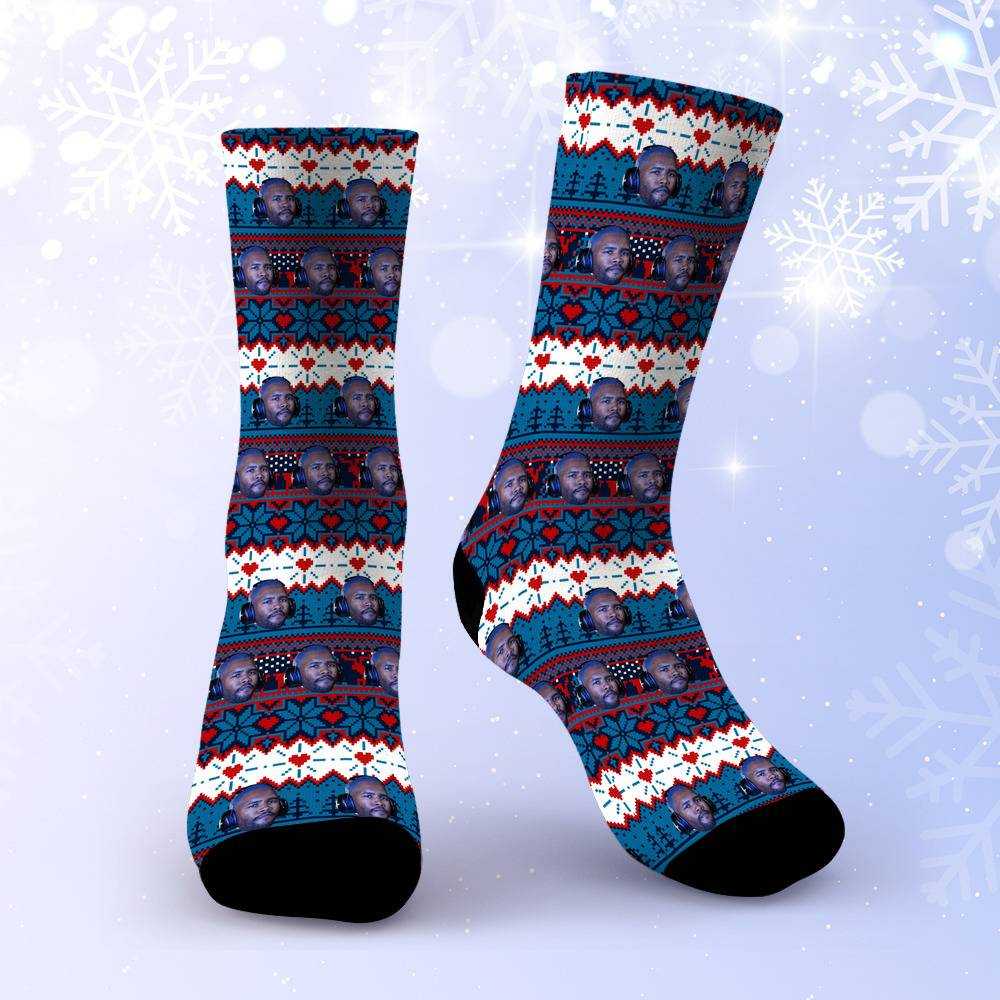 Frank Ocean Socks Custom Photo Socks Christmas Socks Vintage Stripe Print