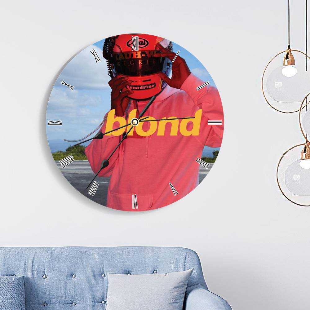 Frank Ocean Round Wall Clock Home Decor Wall Clock Gifts for Frank Ocean Fans Frank Ocean Blond Wall Clock Blonded / Blonde / Blond