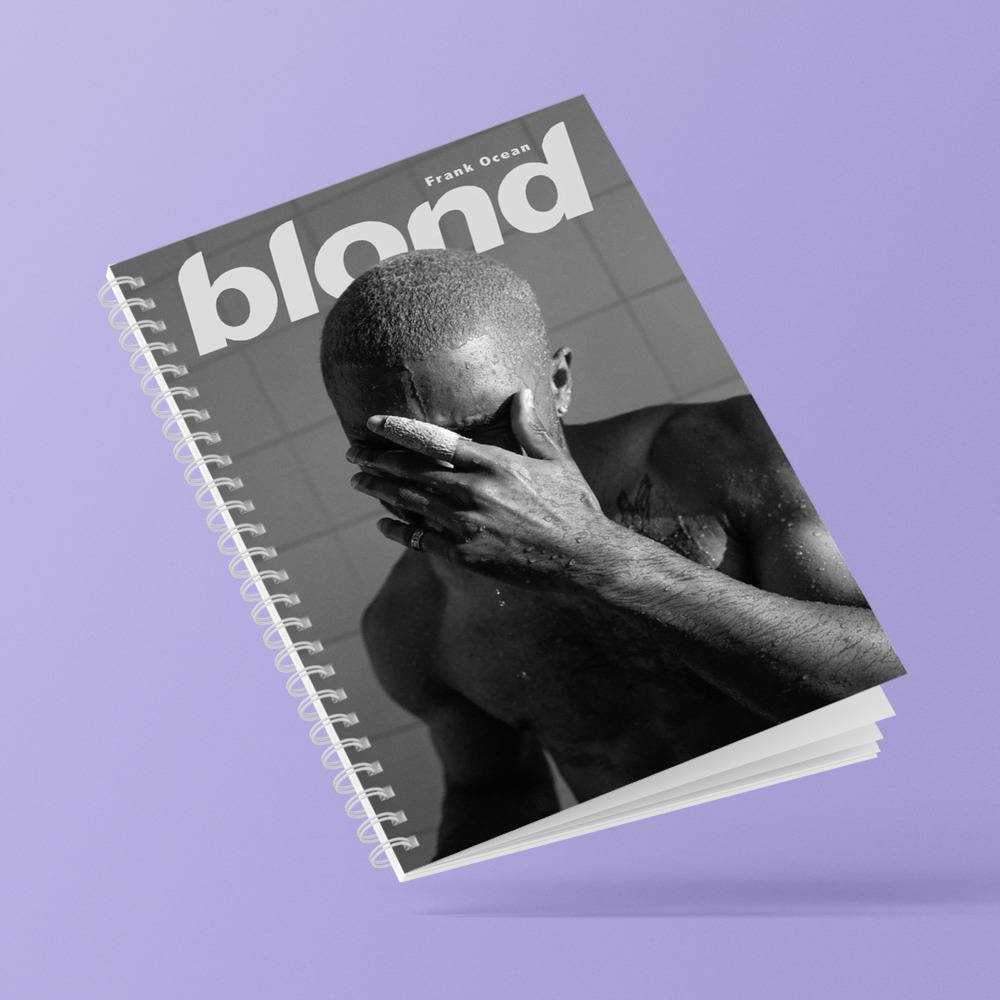 Frank Ocean Spiral Bound Notebook Journal Diary Gift for Fans Blonde Notebook Blonded / Blonde / Blond