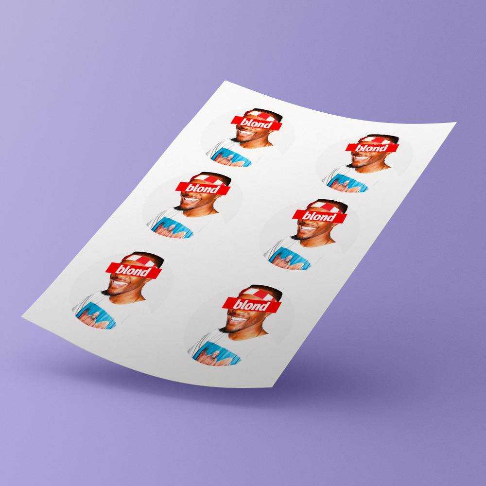 Frank Ocean round stickers decorative stickers gift for fans Blond Blonde Endless Hip Hop Rap Blonded / Blonde / Blond