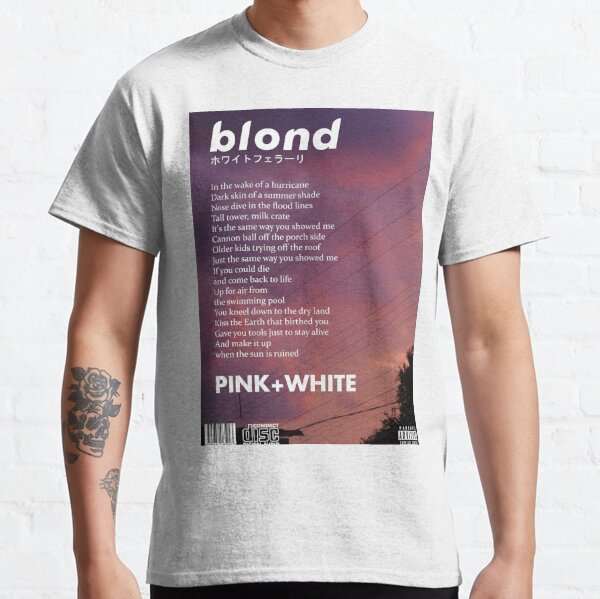 Frank Ocean Blonde Pink and White T-shirt Frank Ocean T-shirt Designer T-shirt#9