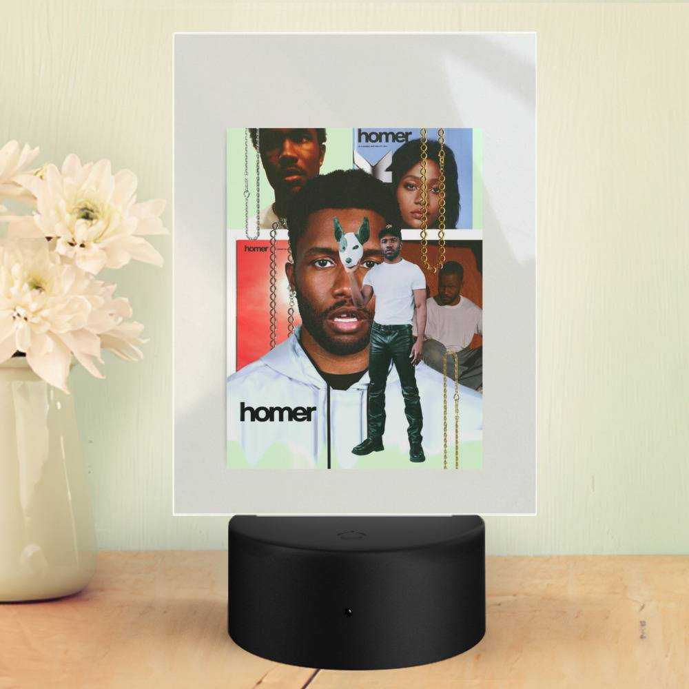 Frank Ocean Lamp Classic Celebrity Night Light Homer Collage by Frank Ocean Lamp with Plastic Base