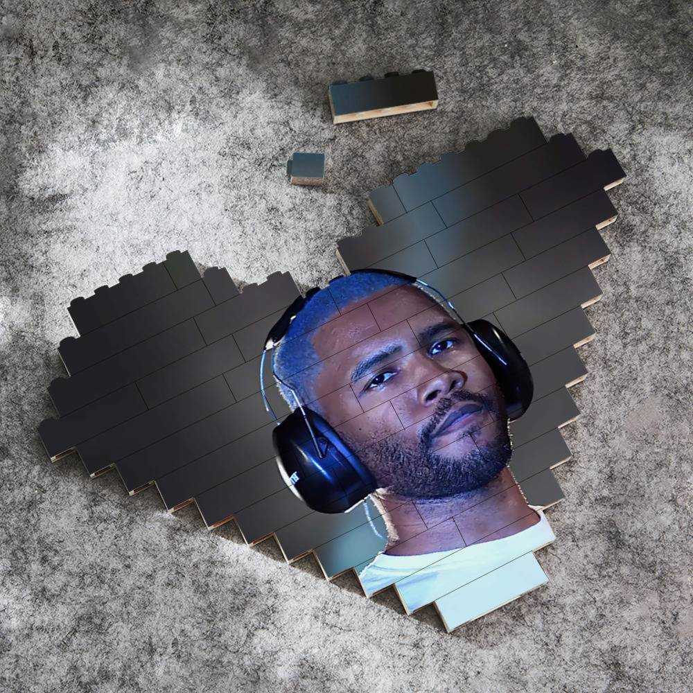 Frank Ocean Merch Heart Shape Building Blocks Gift for Fans New Song In My Room Building Blocks
