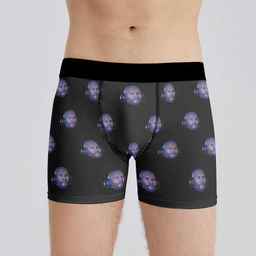 Frank Ocean Boxers Custom Photo Boxers Men's Underwear Plain Black Boxers