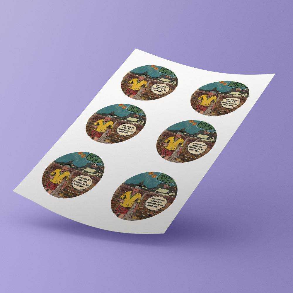 Frank Ocean round stickers decorative stickers gift for fans Comic Book Parody