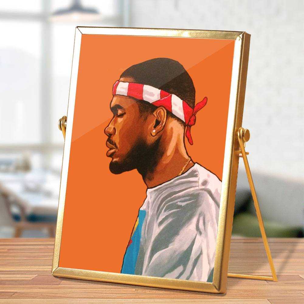 Frank Ocean Plaque Classic Celebrity Plaque Channel Orange Album Art by Frank Ocean Plaque with Golden Frame