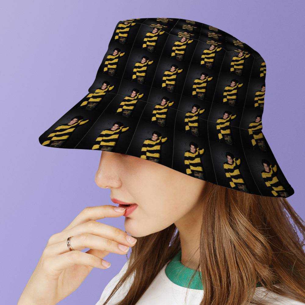 RICYGVM Fashion Letter Fisherman Hat For Men Women Double Wear