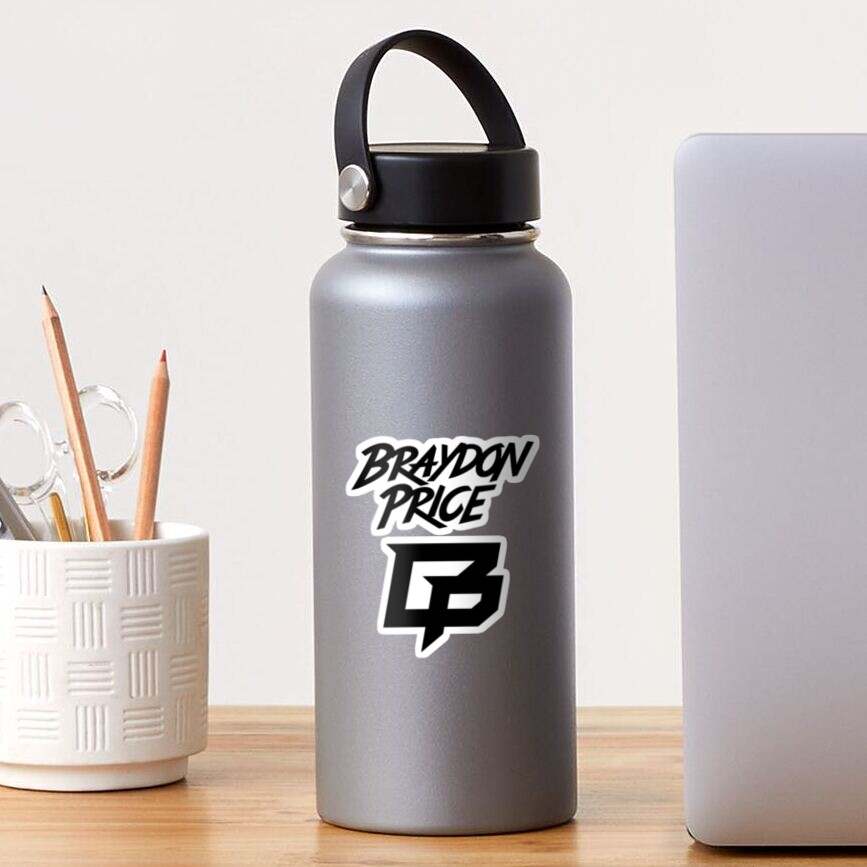 Braydon Price Name And Logo Black Sticker, Braydon Price Stickers