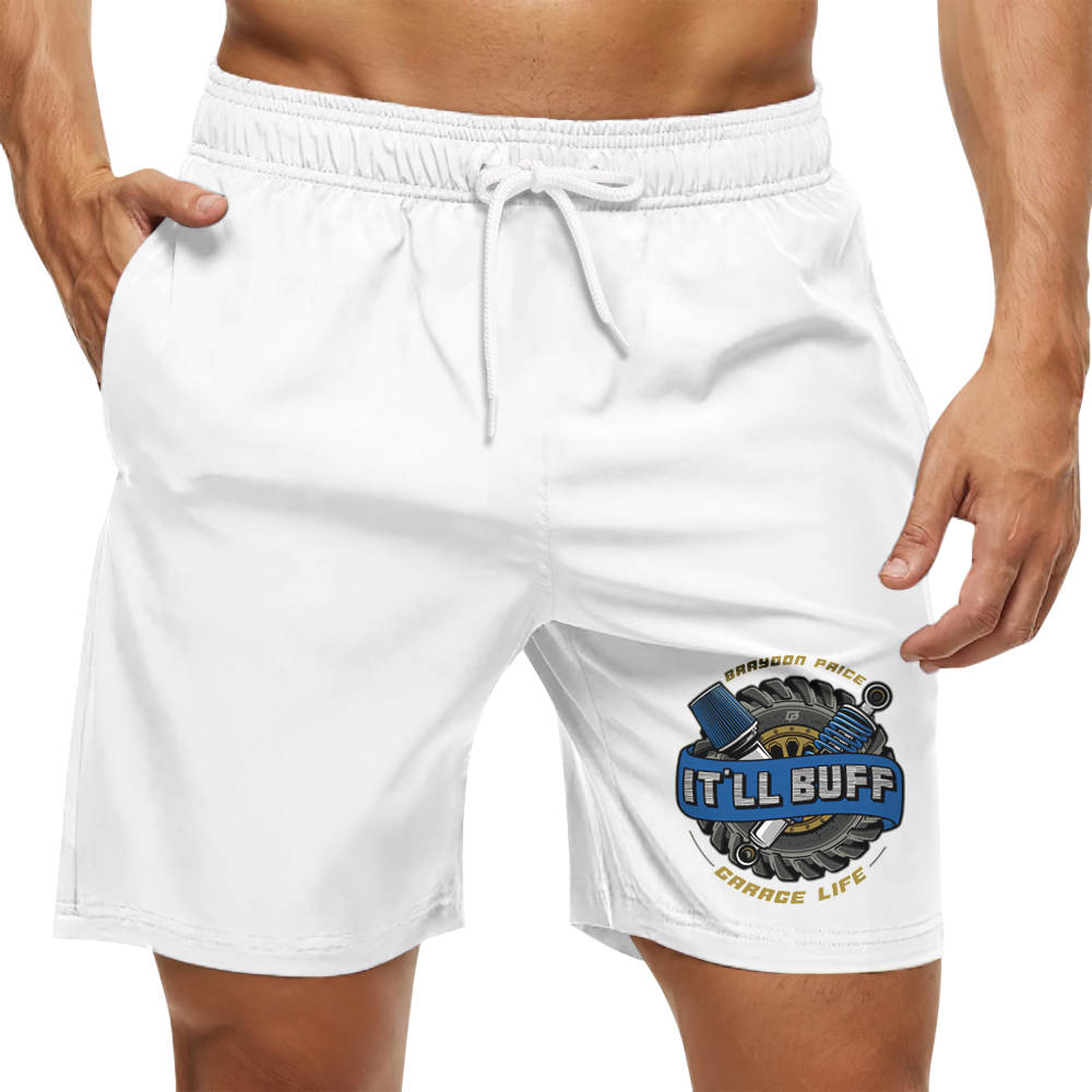 Braydon Price Blue It'll Buff Shorts Beach Shorts, Braydon Price Shorts