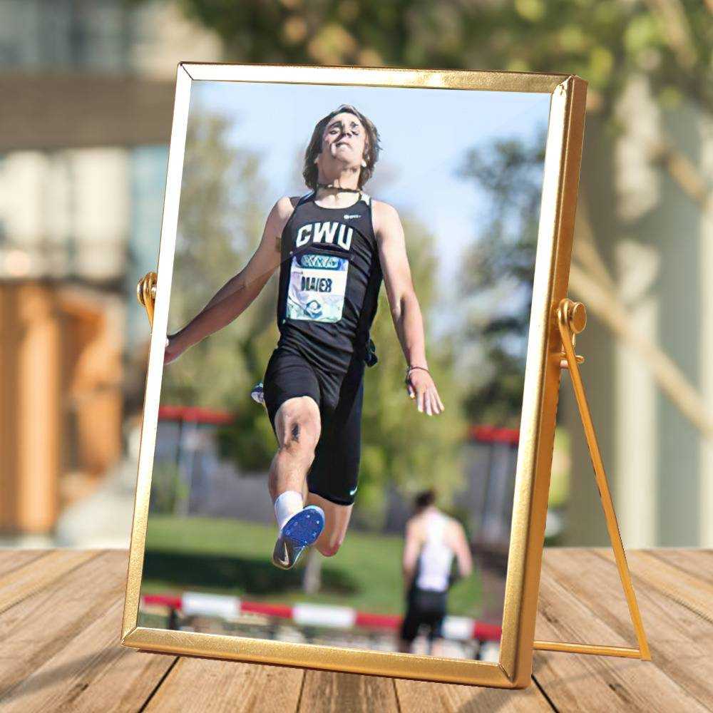 Braydon Price Plaque Classic Celebrity Plaque Track and Field by Braydon Price Plaque with Golden Frame